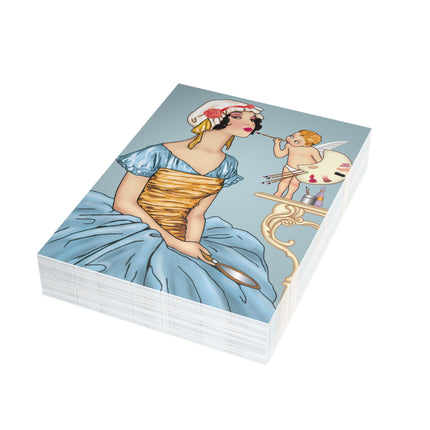 The Enchanting Painter: A Fairy's Artistic Touch Greeting Cards (1, 10, 30, and 50pcs)