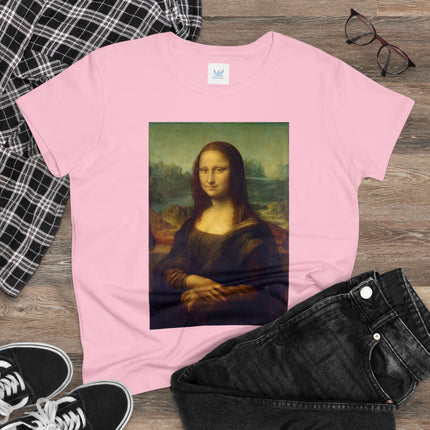Mona Lisa by Leonardo da Vinci Women's Midweight Cotton Tee