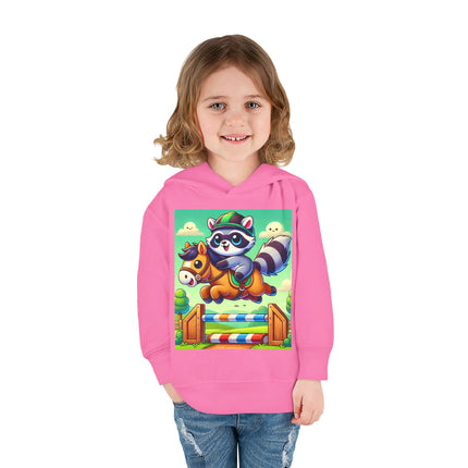 Raccoon Rider Toddler Pullover Fleece Hoodie