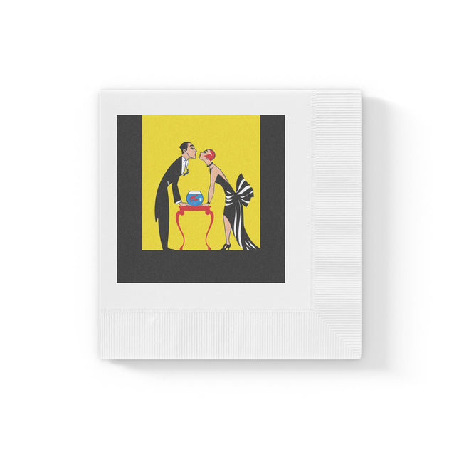 A Moment of Elegance White Coined Napkins