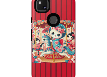 Geisha Kitten's Enchanted Carousel Phone Cases