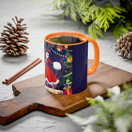 🎄❄️ The Christmas Snowball Dance Colorful Mug – Whimsical Holiday Fashion Fantasy