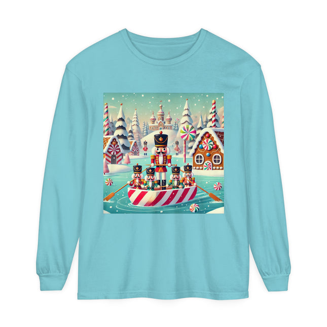 Nutcracker Candy-Striped Adventure Unisex Garment-dyed Long Sleeve T-Shirt