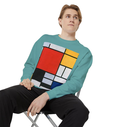 Composition with Red, Yellow, Blue, and Black by Piet Mondrian Garment-Dyed Sweatshirt