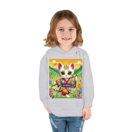 Samurai Kitten Toddler Pullover Fleece Hoodie