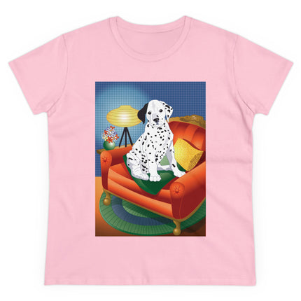 A Dalmatian's Cozy Corner Women's Midweight Cotton Tee