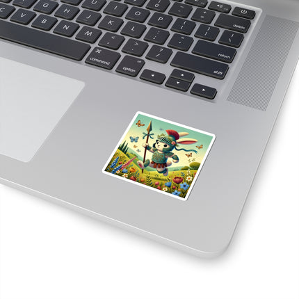 Rabbit Gladiator Kiss-Cut Stickers (4 Sizes)