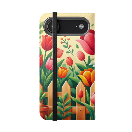 🌷🐦 The Little Garden Tender Flip Case – Sunshine, Care & Storybook Charm