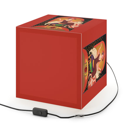 January & Garnet Zodiac Light Cube Lamp