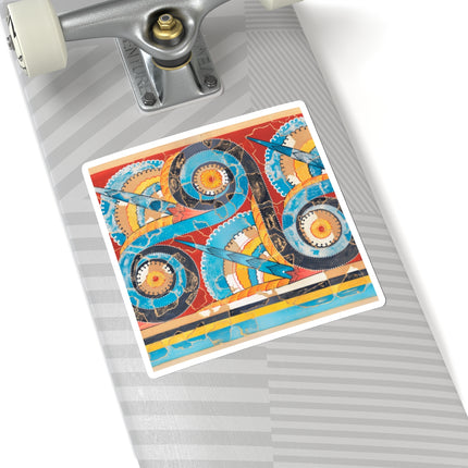 Reproduction of S-Spiral Frieze by Emile Gilliéron Kiss-Cut Stickers (4 Sizes)