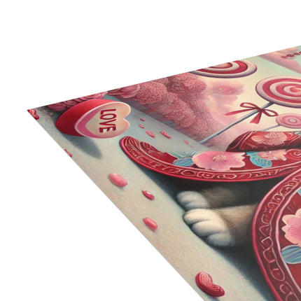 Whimsical Geisha Kitten in a Valentine Garden Postcard Bundles (envelopes included)