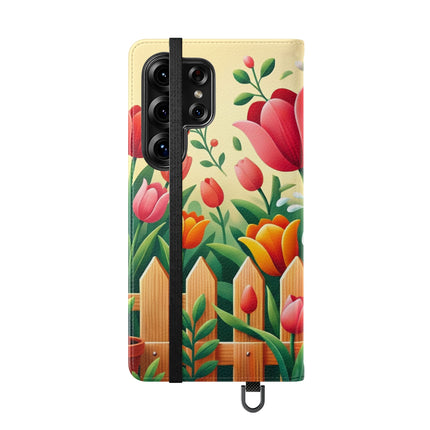 🌷🐦 The Little Garden Tender Flip Case – Sunshine, Care & Storybook Charm