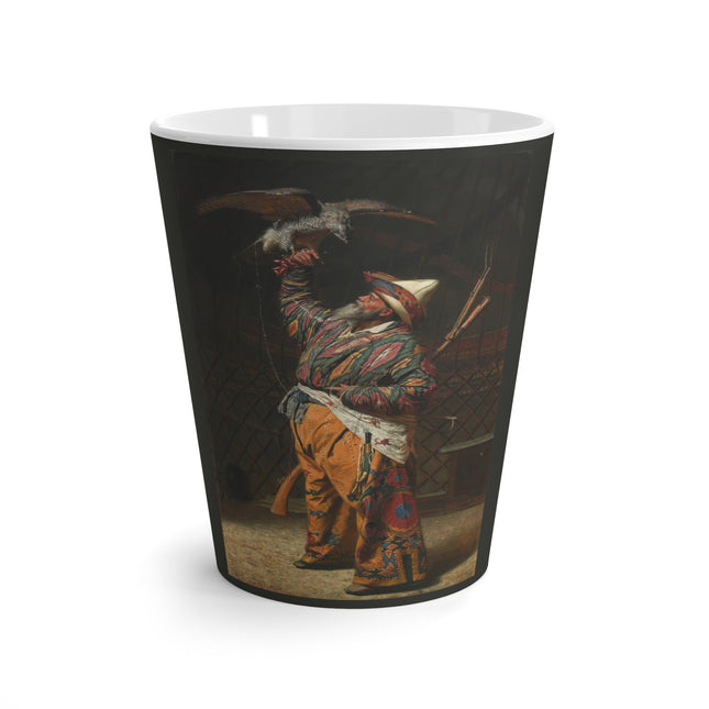 A Rich Kirghiz Huntsman with a Falcon by Vasily Vereshchagin Latte Mug