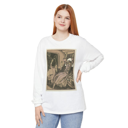 L’Attentat by Fernand Siméon Garment-dyed Long Sleeve T-Shirt