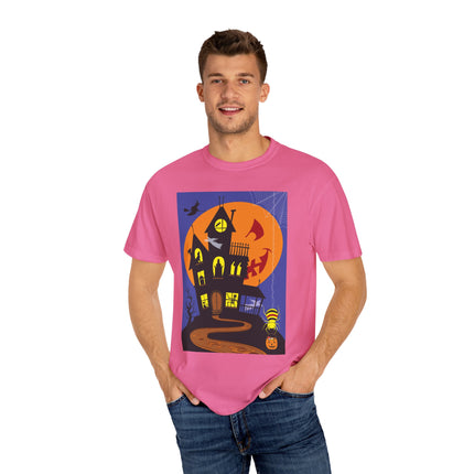 Halloween Night at the Haunted House Unisex Garment-Dyed T-shirt