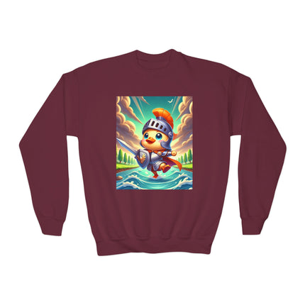 Valiant Duck Youth Crewneck Sweatshirt – Courage, Adventure & Heroic Fun