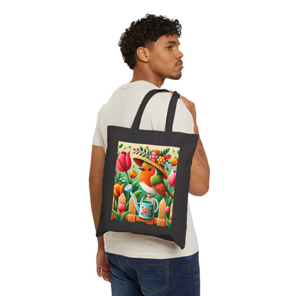 The Little Garden Tender Cotton Canvas Tote Bag – Sunshine, Care & Storybook Charm