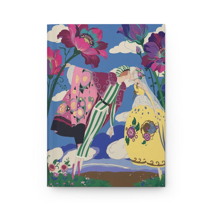 💋🌺 The Kiss Beneath The Giant Flowers Hardcover Journal – Art Deco Romance