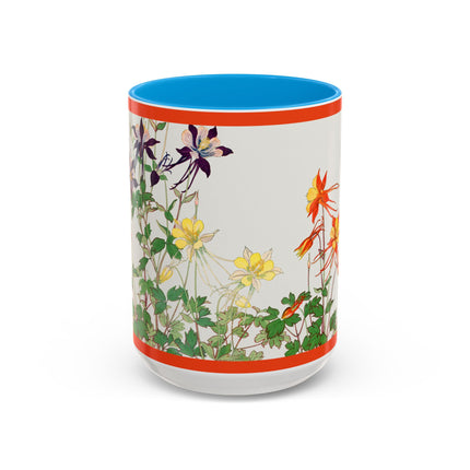 Aquilegia Flowers by Tanigami Kônan Colorful Mugs (11oz, 15oz)