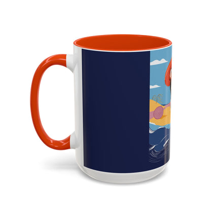 Beachside Promenade Colorful Mugs – Chic Summer Stroll & Coastal Glamour