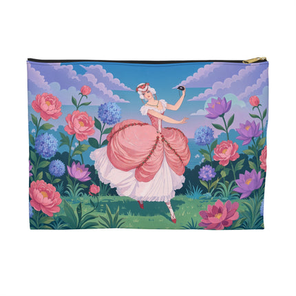 🎭🌸 The Lady Of The Secret Masquerade Accessory Pouch – Art Deco Garden Fantasy