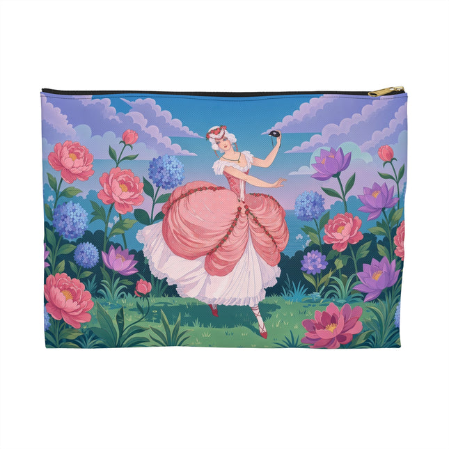 🎭🌸 The Lady Of The Secret Masquerade Accessory Pouch – Art Deco Garden Fantasy