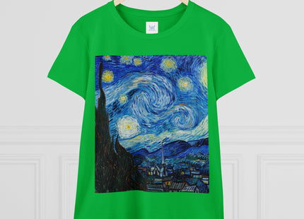 The Starry Night by Vincent Van Gogh Women's Midweight Cotton Tee
