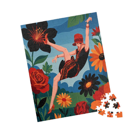 🌺✨ The Lady In The Fabulous Flowers Puzzle – Art Deco Floral Fantasy