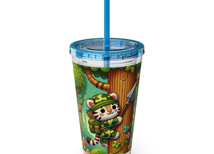 Stealthy Stripes Sunsplash Tumbler with Straw, 16oz