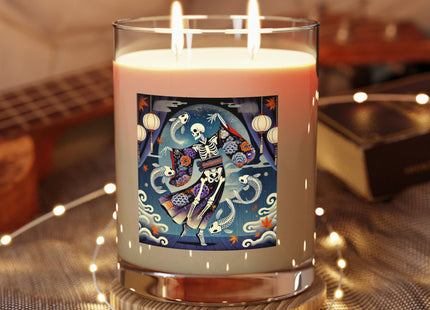 Skeleton Kabuki Performer Scented Candle - Full Glass, 11oz