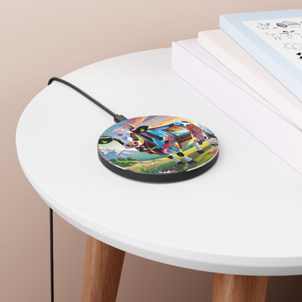Cyber Glitch Cow Wireless Charger