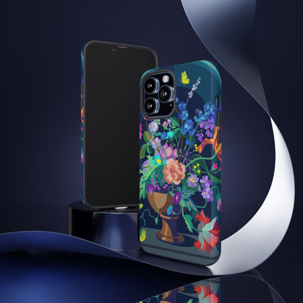 Midnight Floral Reverie Phone Case – Vibrant Bloom & Enchanted Beauty