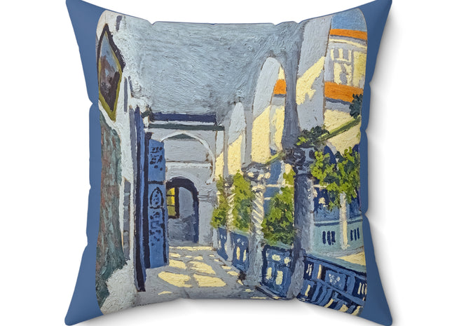 Gallery of a Moroccan Riad by George Gaudion Spun Polyester Square Pillow