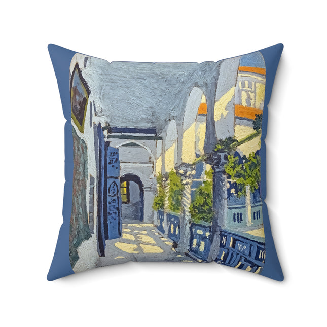 Gallery of a Moroccan Riad by George Gaudion Spun Polyester Square Pillow