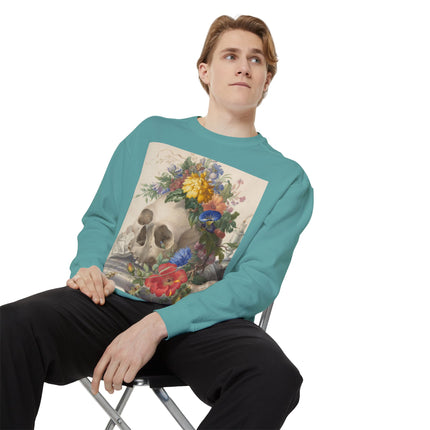 Vanitas Still Life by Herman Henstenburgh Garment-Dyed Sweatshirt