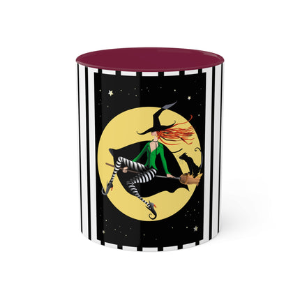 A Witch’s Moonlit Flight Colorful Mugs, 11oz