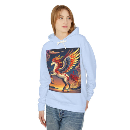 Flame-Winged Horse at Sunset Hoodie