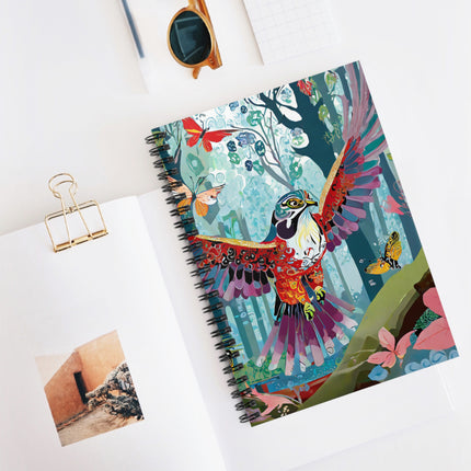A Colorful Raptor Spiral Notebook - Ruled Line
