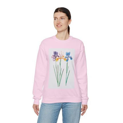 Blue Iris by Anselmus Boëtius de Boodt Heavy Blend™ Crewneck Sweatshirt