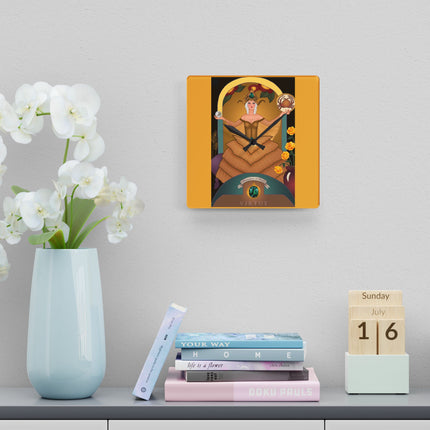 June & Pearl, Alexandrite Zodiac Acrylic Wall Clock