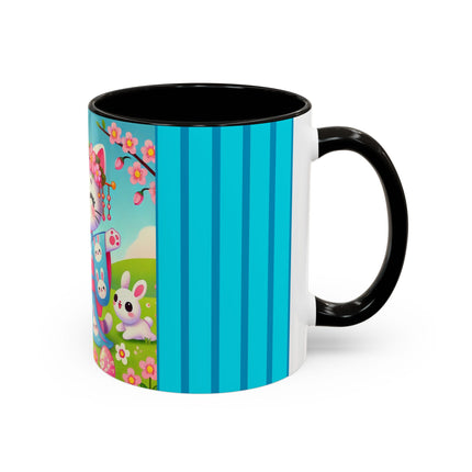 Springtime Kitten’s Easter Joy Colorful Mugs (11oz, 15oz)
