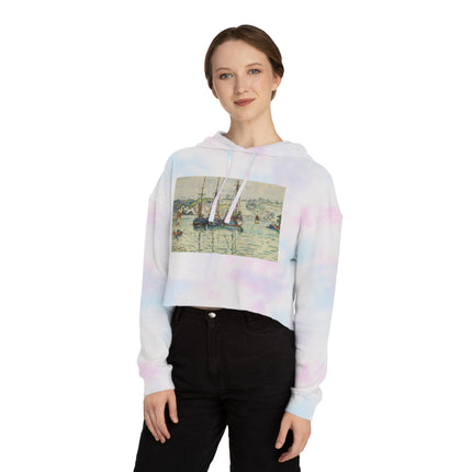 Le Trieux Paul Signac Women’s Cropped Hooded Sweatshirt