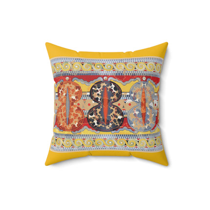 Reproduction of the Shield Frieze by Emile Gilliéron Spun Polyester Square Pillow