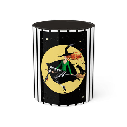 A Witch’s Moonlit Flight Colorful Mugs, 11oz