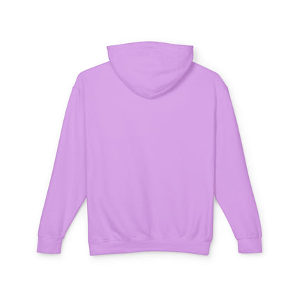 🌸❄️ Winter Flower Girl Unisex Lightweight Hooded Sweatshirt – Art Deco Floral Fantasy