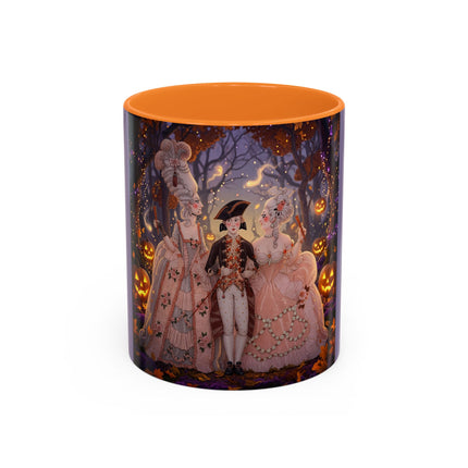 🎃🌙 The Midnight Court Of Pumpkin Grove Colorful Mug – Elegant Halloween Masquerade