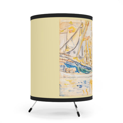 Saint-Tropez by Paul Signac Tripod Lamp