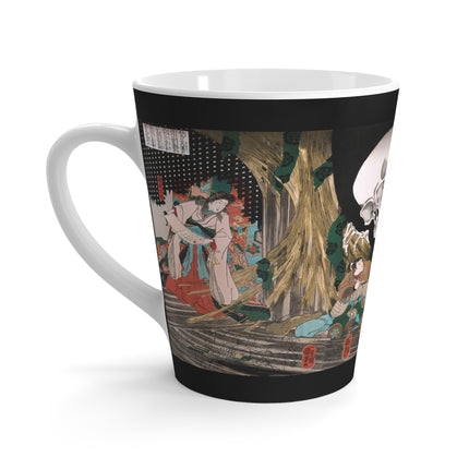 Mitsukuni Defying the Skeleton Spectre by Utagawa Kuniyoshi Latte Mug