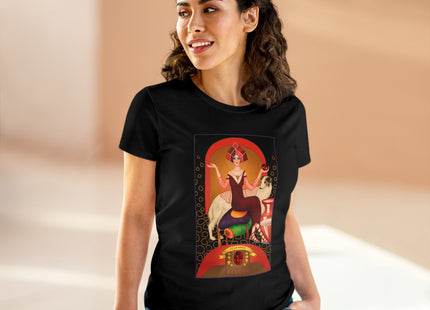 January & Garnet (from the Gem Series) by Sofia Chiostri Women's Midweight Cotton Tee