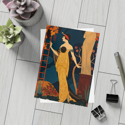 🍇✨ The Lady In The Golden Garden Postcard Bundles – Art Deco Fashion Elegance